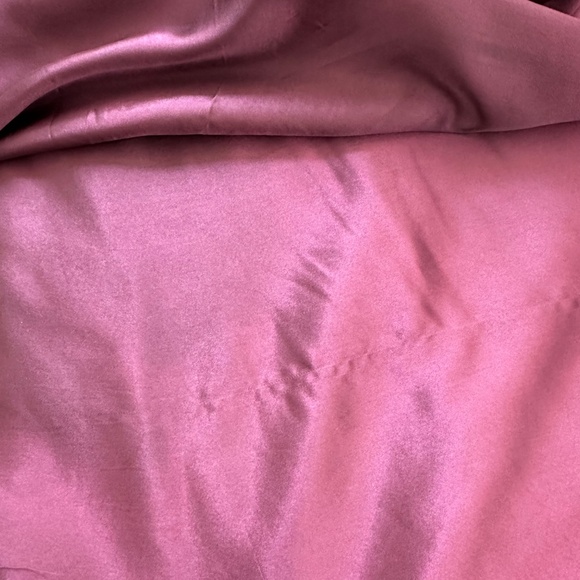 Ieena for Mac Duggal Floral Chiffon Burgundy Red Long Sleeve Maxi Dress V-Neck 0 - Picture 8 of 11